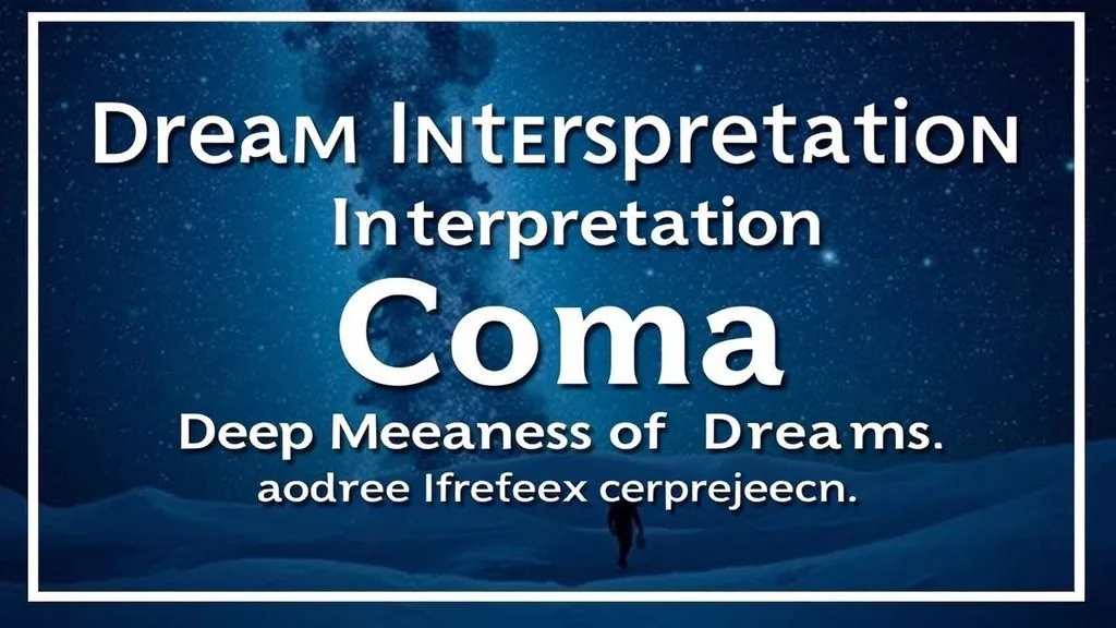 Dream interpretation of coma deep meanings of coma in dreams a jou. ed1f63ce