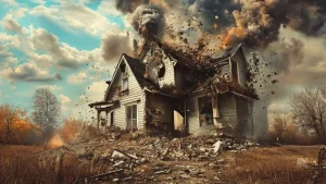 Dream interpretation of destroying a house destruction of a house . 9b78a720