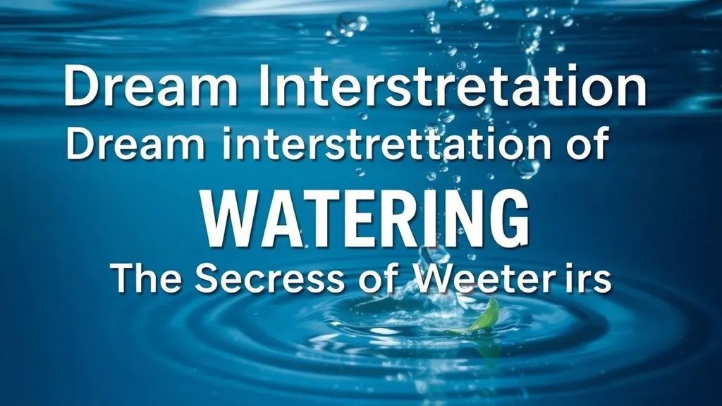 Сонник полив — Тайны полива в сновидениях