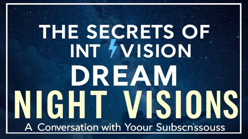 Dream interpretation the secrets of night visions a conversation w. 56747c1d