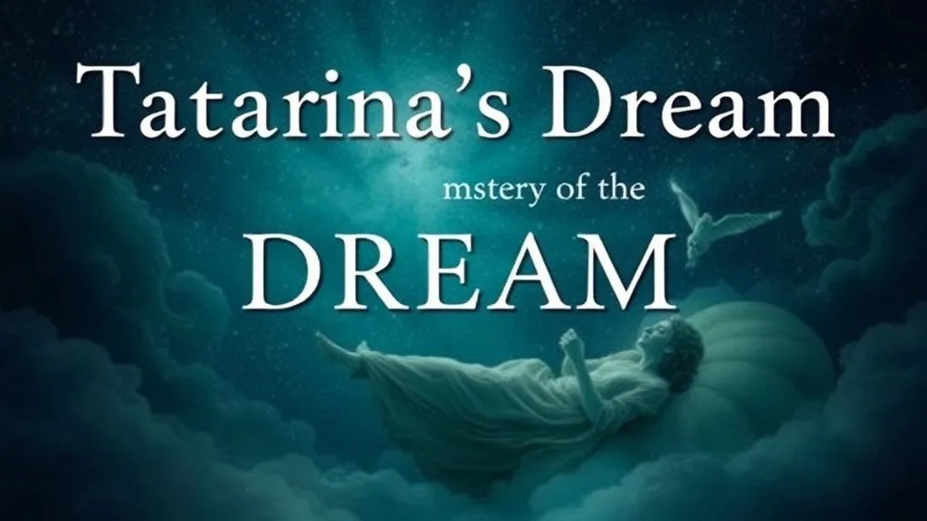 Какой сон приснился татьяне — Сон Татьяны: Загадка Невидимого Мира