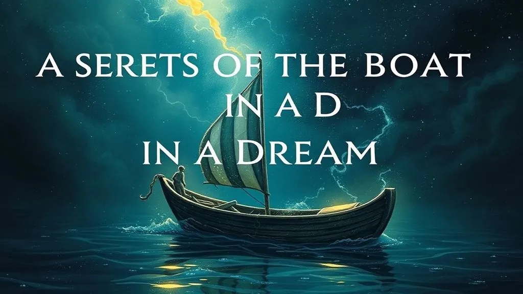 A boat appeared in a dream secrets of the boat in a dream a journe. b65f247a