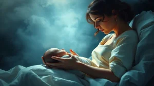 A woman gave birth in a dream dreaming about the birth of a woman . 2d72b16b