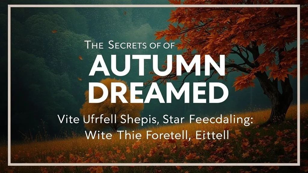Autumn dreamed the secrets of autumn dreams what they foretell