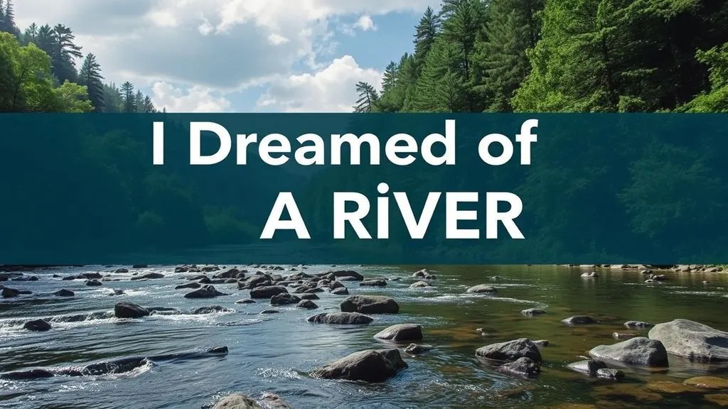 I dreamed of a river dreams about a river what can they mean