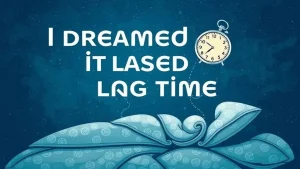 I dreamed that it lasted a long time dreams about duration what do they mean
